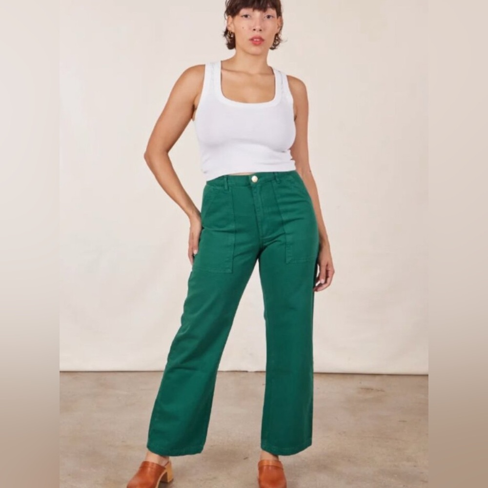 Big Bud Press Petite Work Pants in Hunter Green